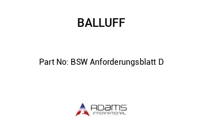 BSW Anforderungsblatt D									