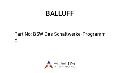 BSW Das Schaltwerke-Programm E									