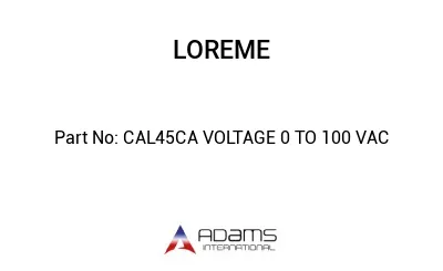 CAL45CA VOLTAGE 0 TO 100 VAC